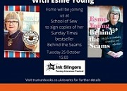 ESME YOUNG IS COMING TO SCHOOL OF SEW!